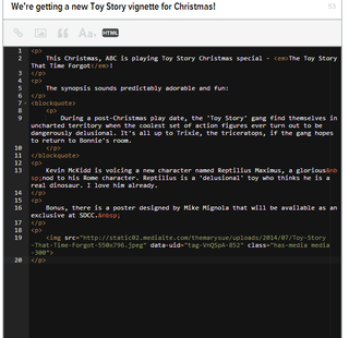 Illustration for article titled Oh Thank God, they fixed the HTML editor